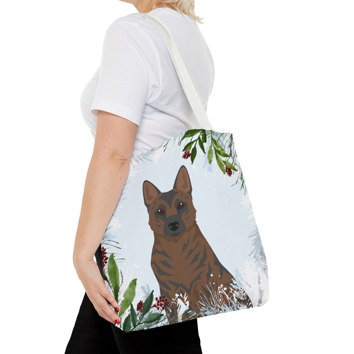 Kai Ken Dog Christmas Holiday Tote Bag 16x16