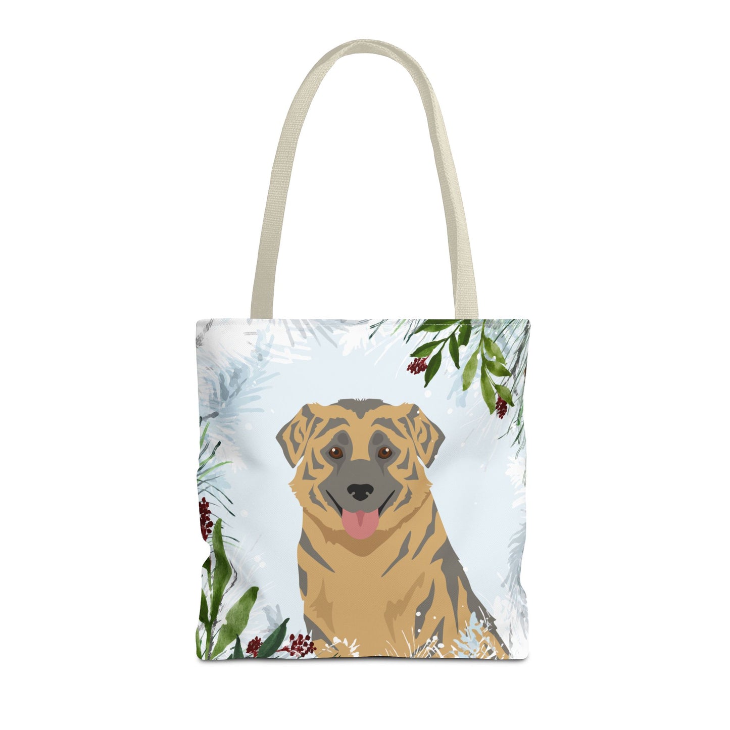 Aidi Dog Christmas Holiday Tote Bag 16x16