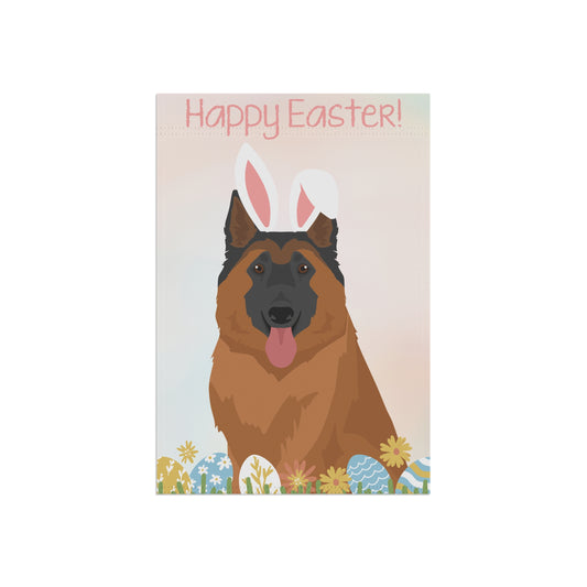 Belgian Tervuren Dog Happy Easter Garden Flag