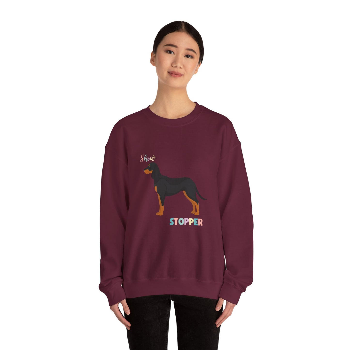 Black and Tan Coonhound Dog Unisex Heavy Blend Crewneck Sweatshirt