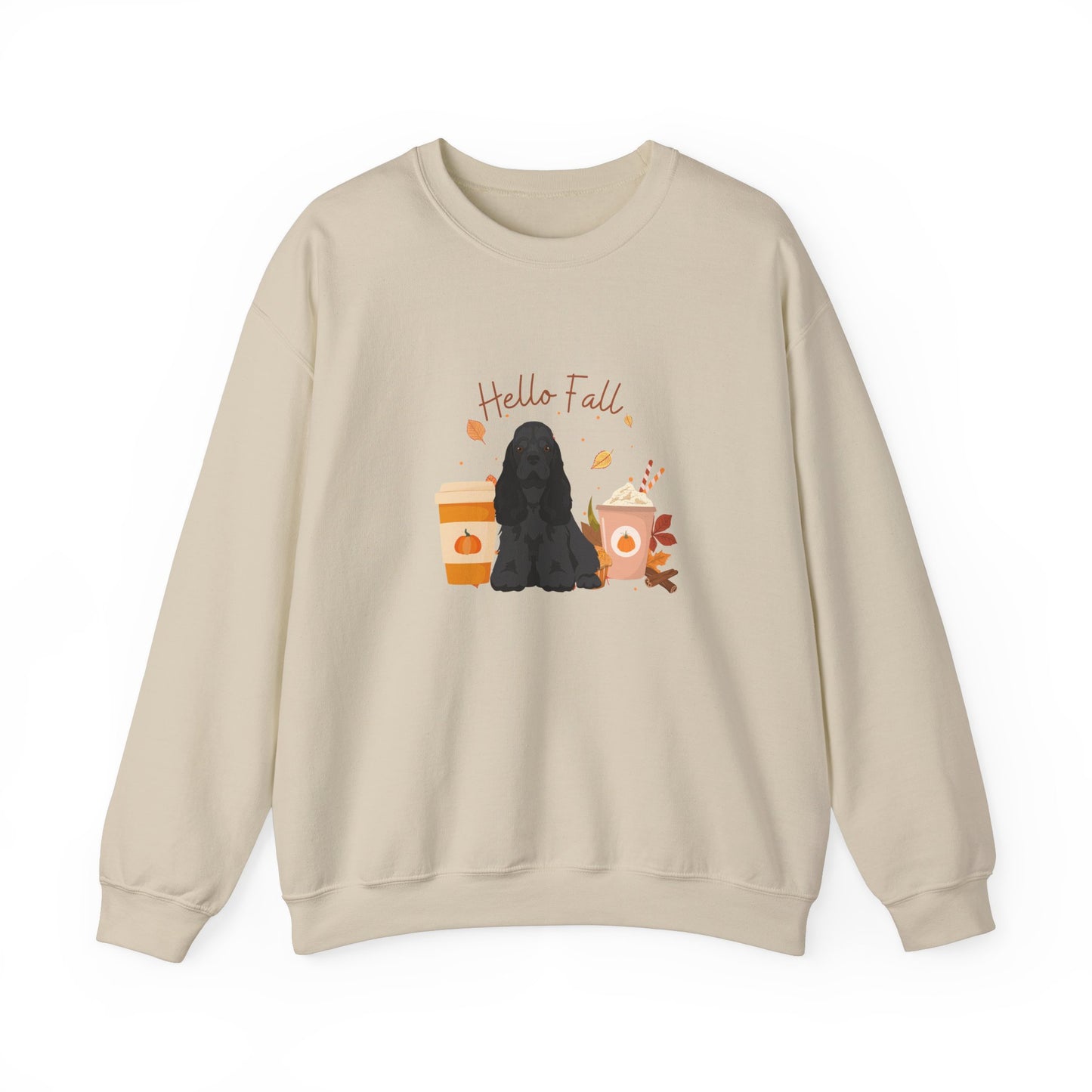 Cocker Spaniel Dog Fall Unisex Heavy Blend Crewneck Sweatshirt