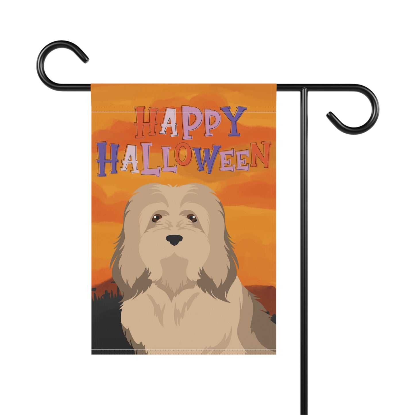 Havanese Dog Halloween Garden Flag