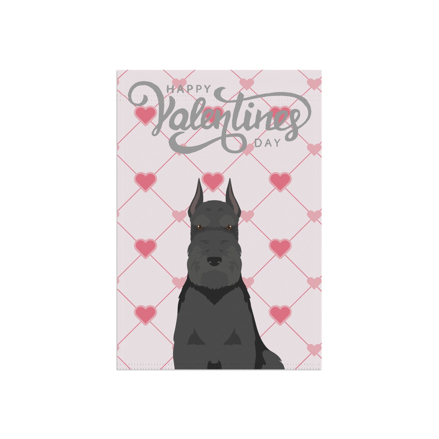 Schnauzer Dog Valentines Day Garden Flag