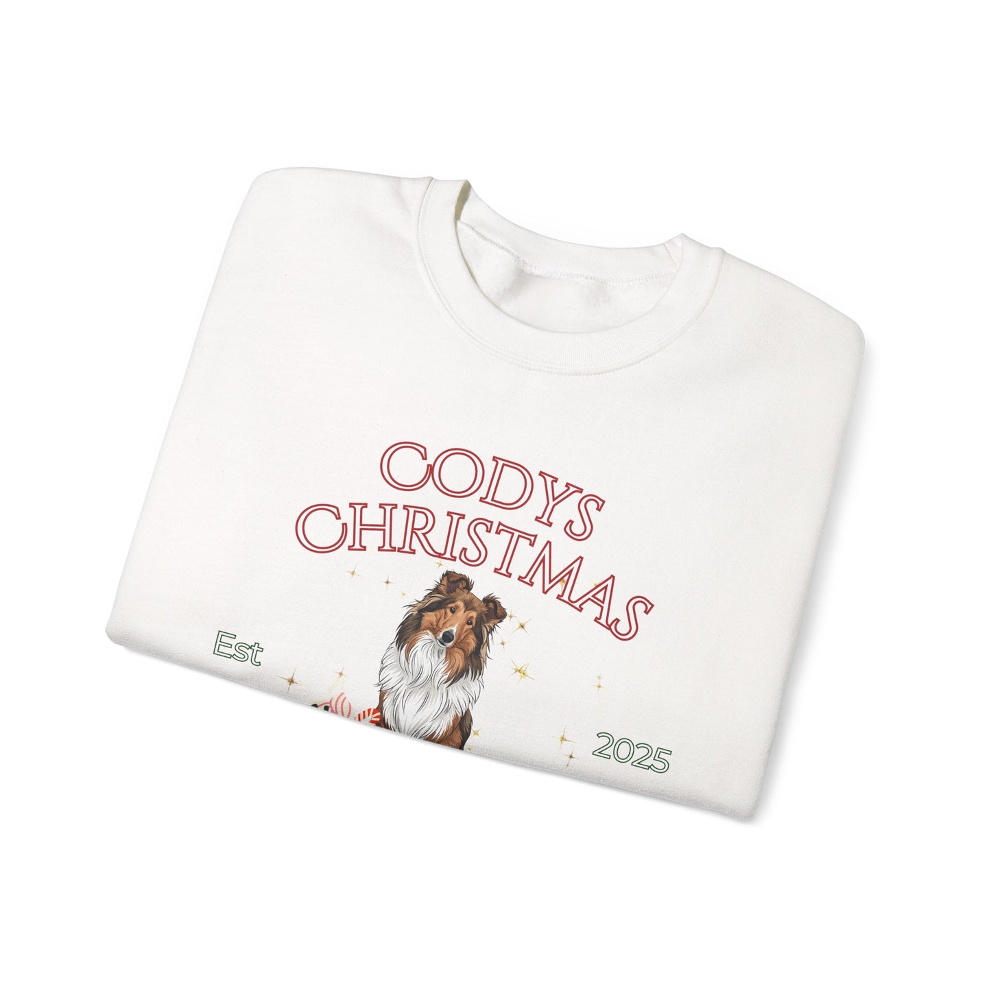 Collie Dog Christmas Social Club Unisex Heavy Blend Crewneck Sweatshirt Custom Name