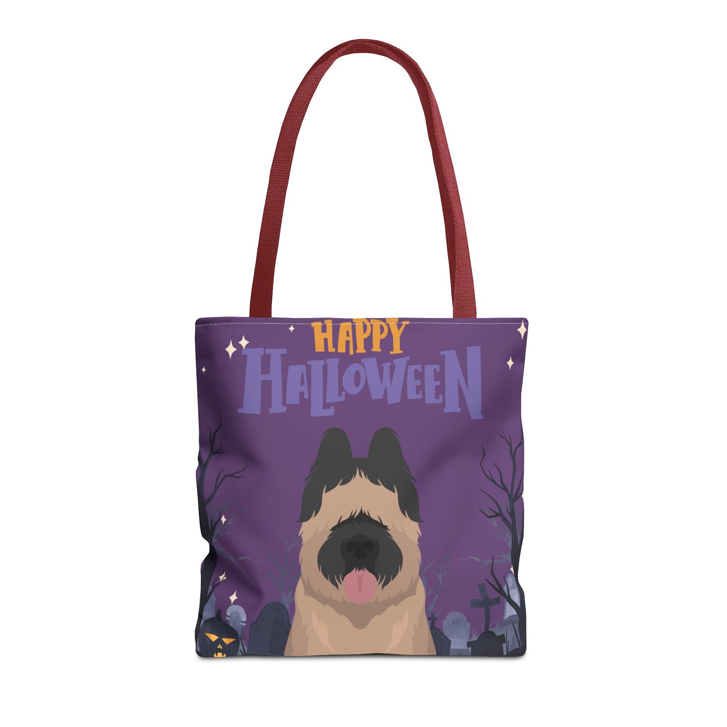 Briard Dog Happy Halloween Tote Bag 16x16