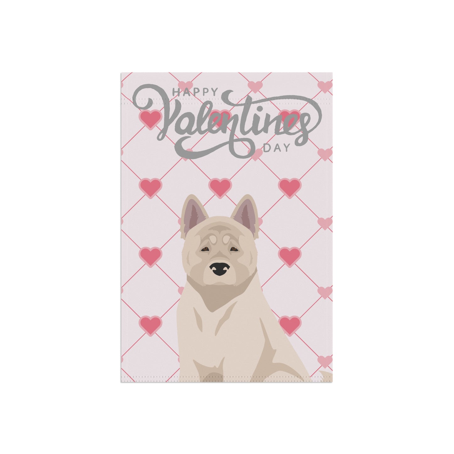 American Akita Dog Valentines Day Garden Flag