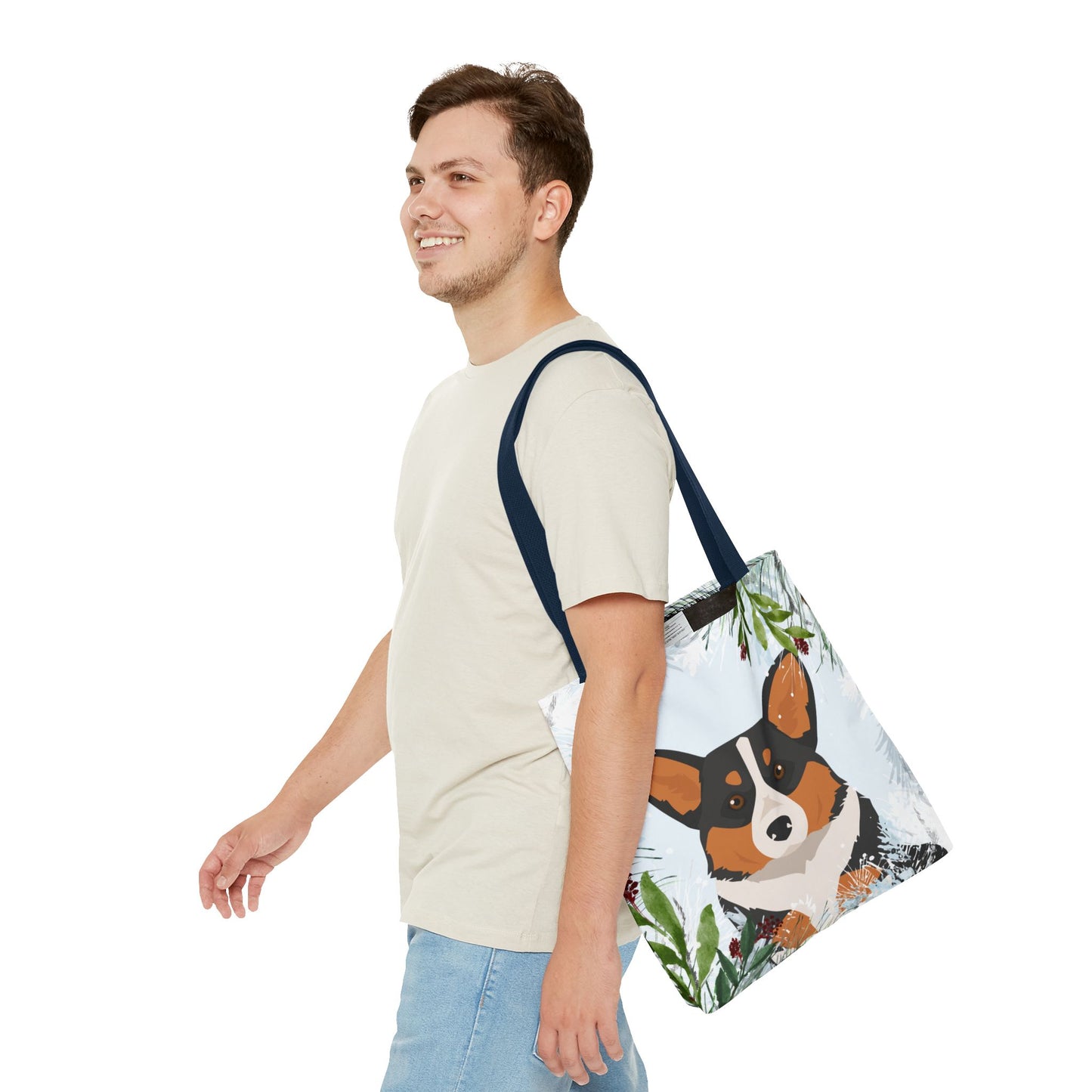 Pembroke Welsh Corgi Dog Christmas Holiday Tote Bag 16x16