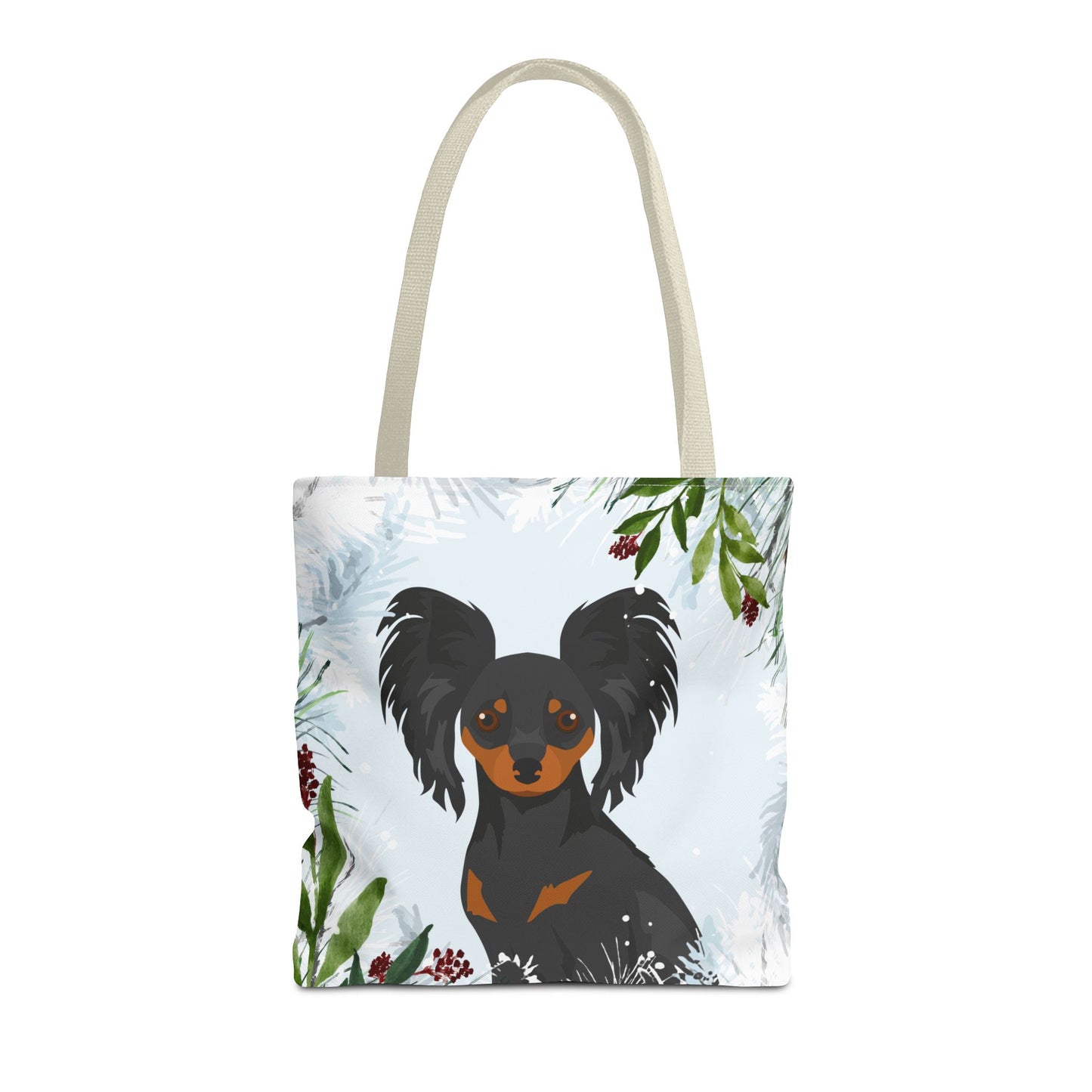 Russian Toy Terrier Dog Christmas Holiday Tote Bag 16x16