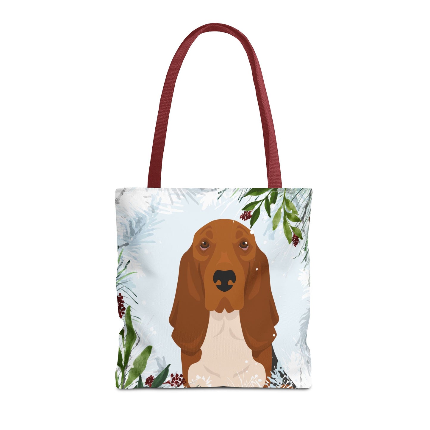 Basset Hound Dog Christmas Holiday Tote Bag 16x16