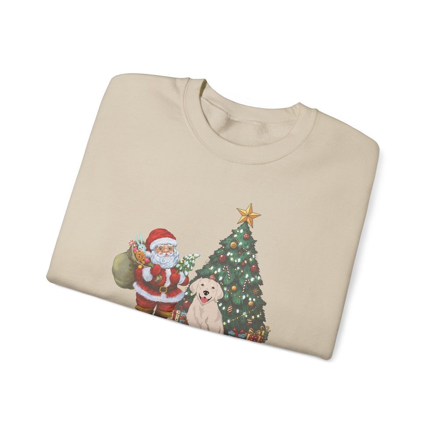 Golden Retriever Dog Santa's Little Helper Unisex Heavy Blend Crewneck Sweatshirt