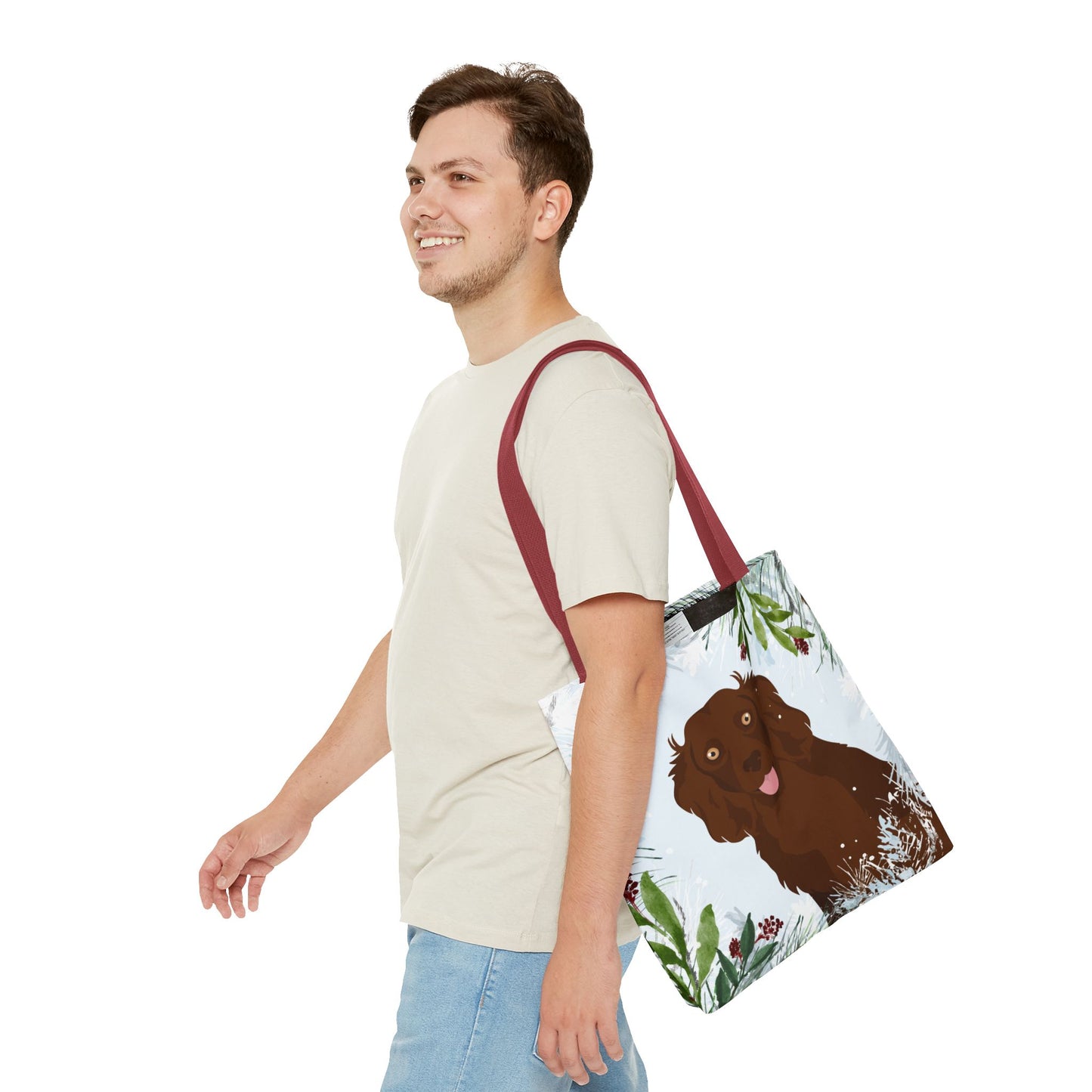 Boykin Spaniel Dog Christmas Holiday Tote Bag 16x16