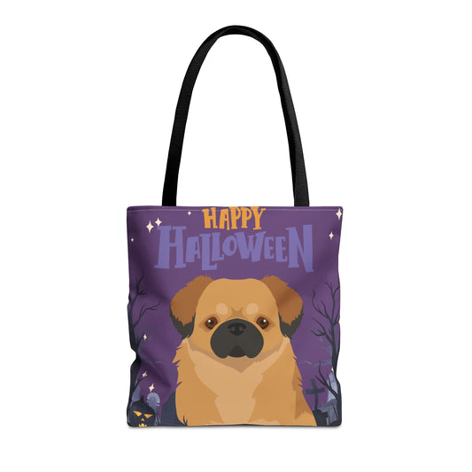 Tibetan Spaniel Dog Happy Halloween Tote Bag 16x16