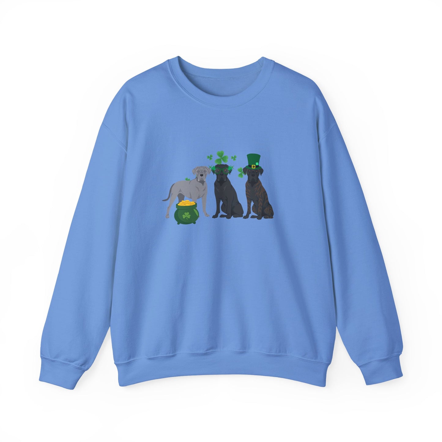 Cane Corso Dog St Patricks Day Unisex Heavy Blend Crewneck Sweatshirt, St Pattys day, Cute Dog Mom Gift