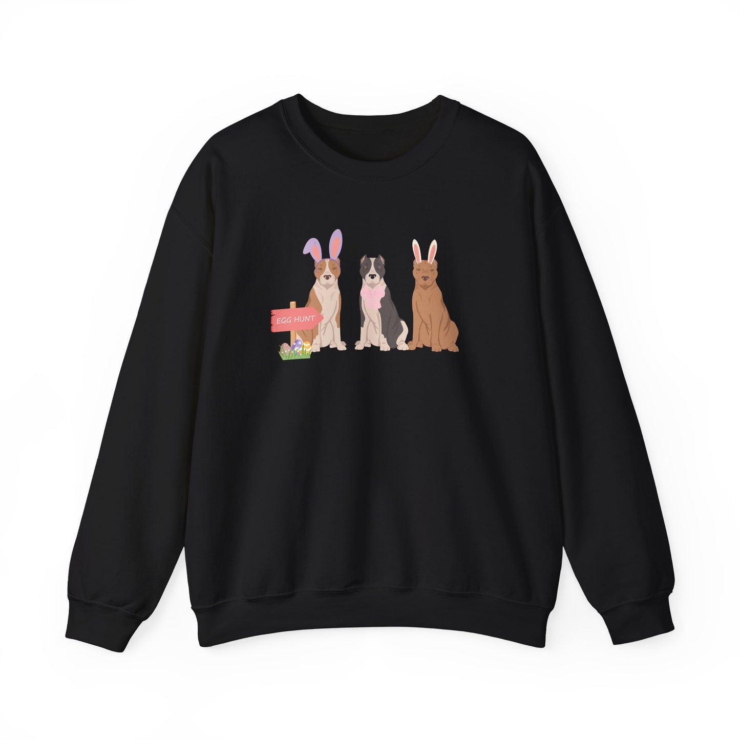 American Staffordshire Terrier Dog Easter Unisex Heavy Blend Crewneck Sweatshirt, Easter , Cute Dog Mom Gift