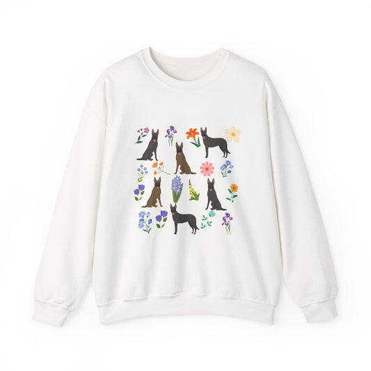 Dutch Shepherd Dog Unisex Spring Cottage Core Crewneck Sweatshirt