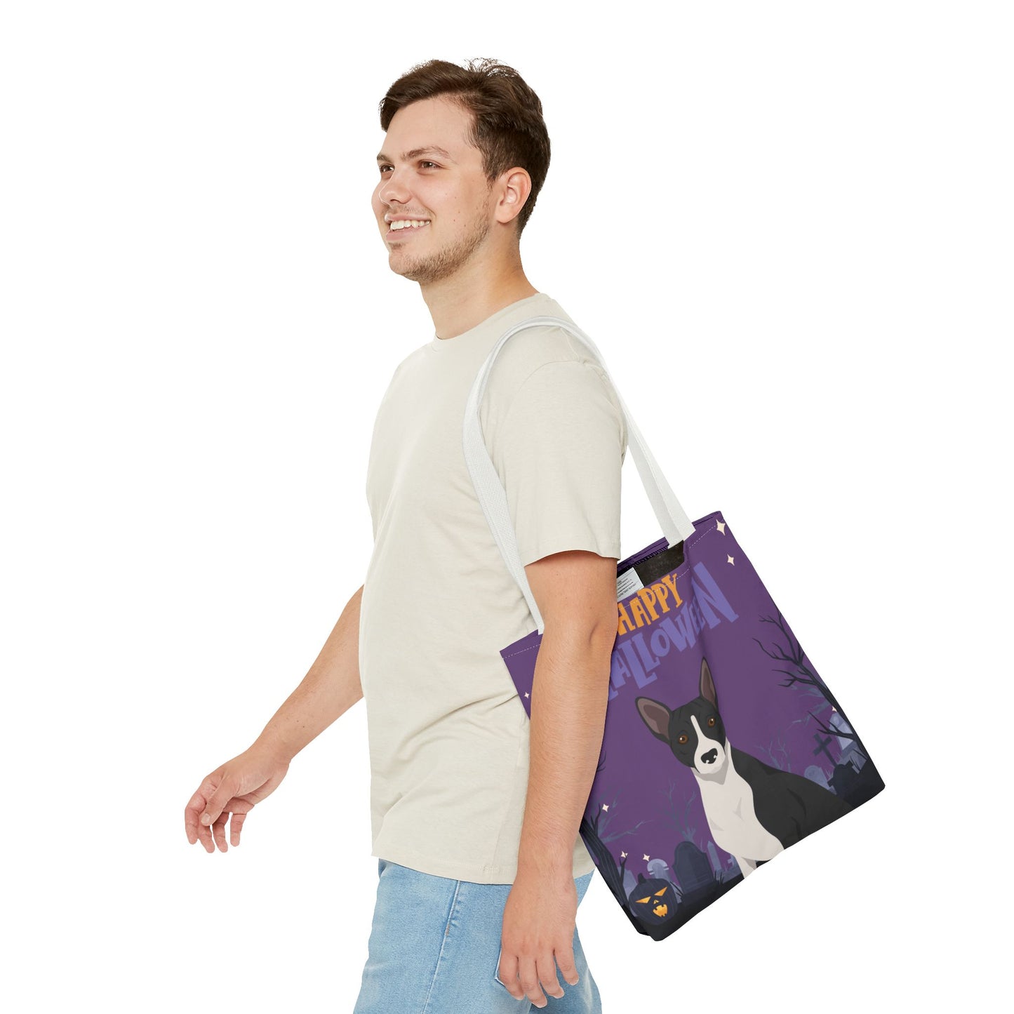 Basenji Dog Happy Halloween Tote Bag 16x16