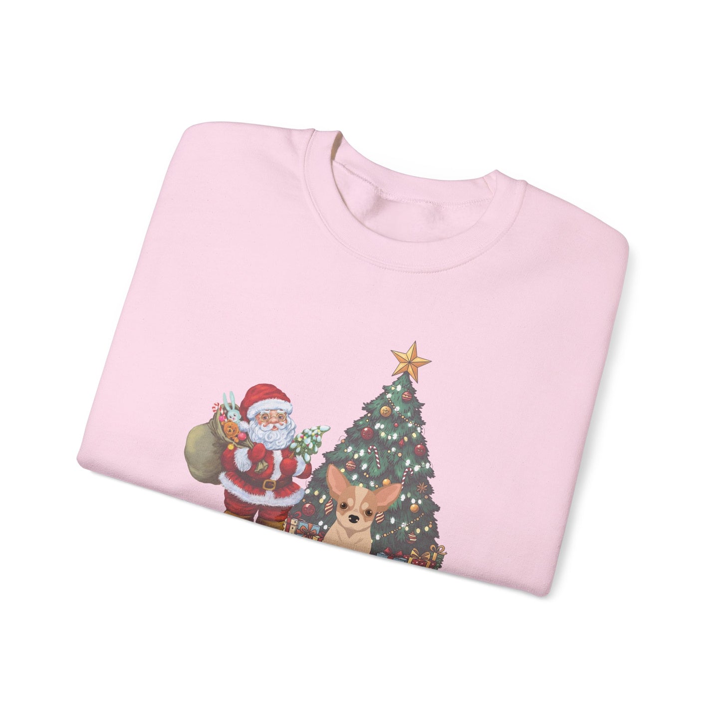 Chihuahua Dog Santa's Little Helper Unisex Heavy Blend Crewneck Sweatshirt