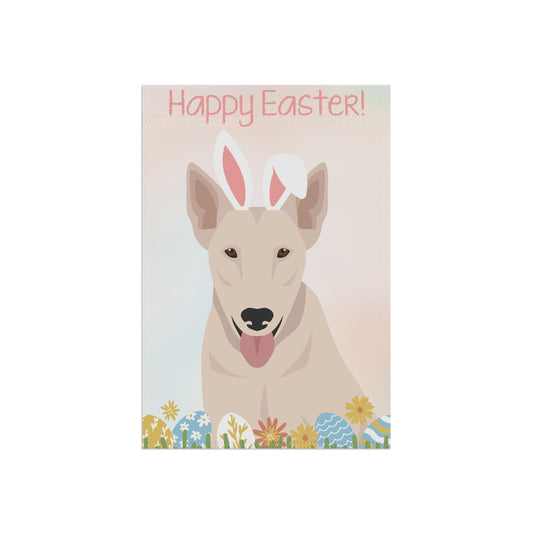 Bull Terrier Dog Happy Easter Garden Flag