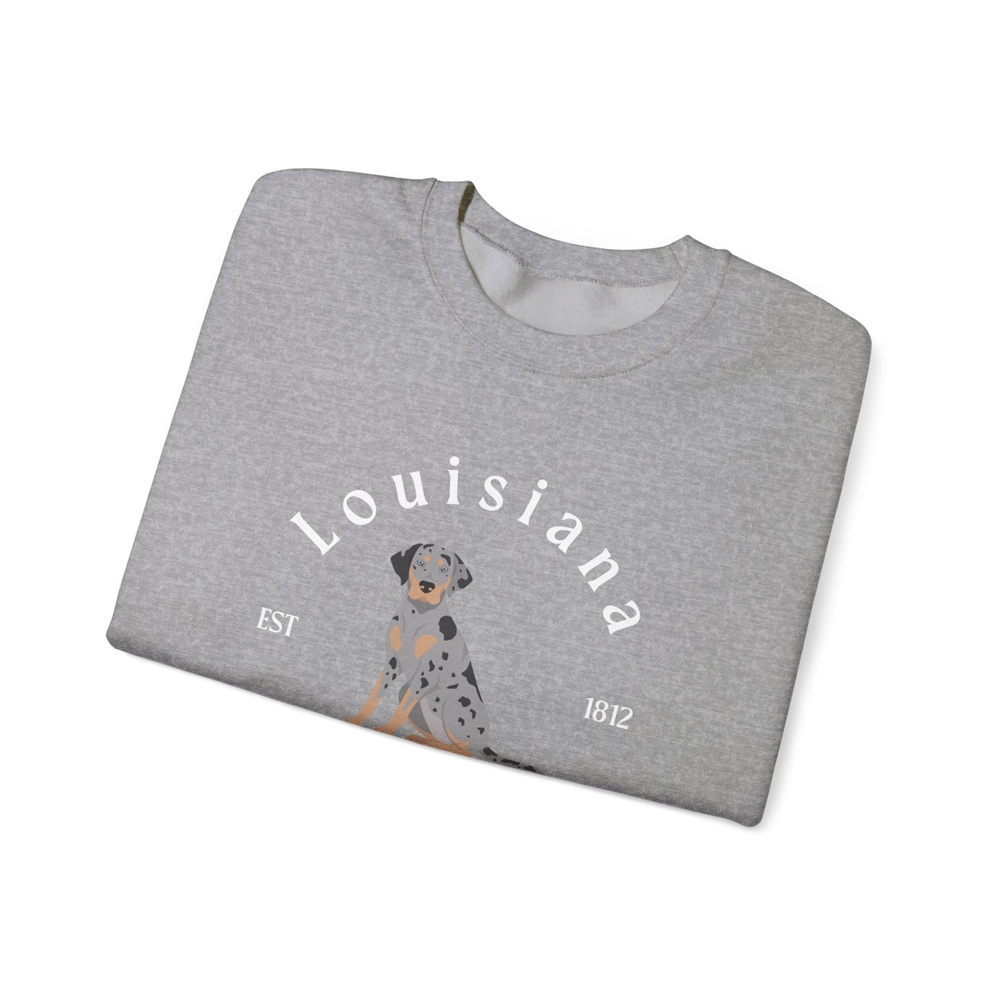 Catahoula Leopard Dog State Dogs Unisex Heavy Blend Crewneck Sweatshirt