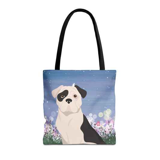 American Bulldog Dog Tote Bag 16x16
