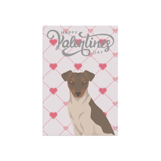 Brazilian Terrier Dog Valentines Day Garden Flag