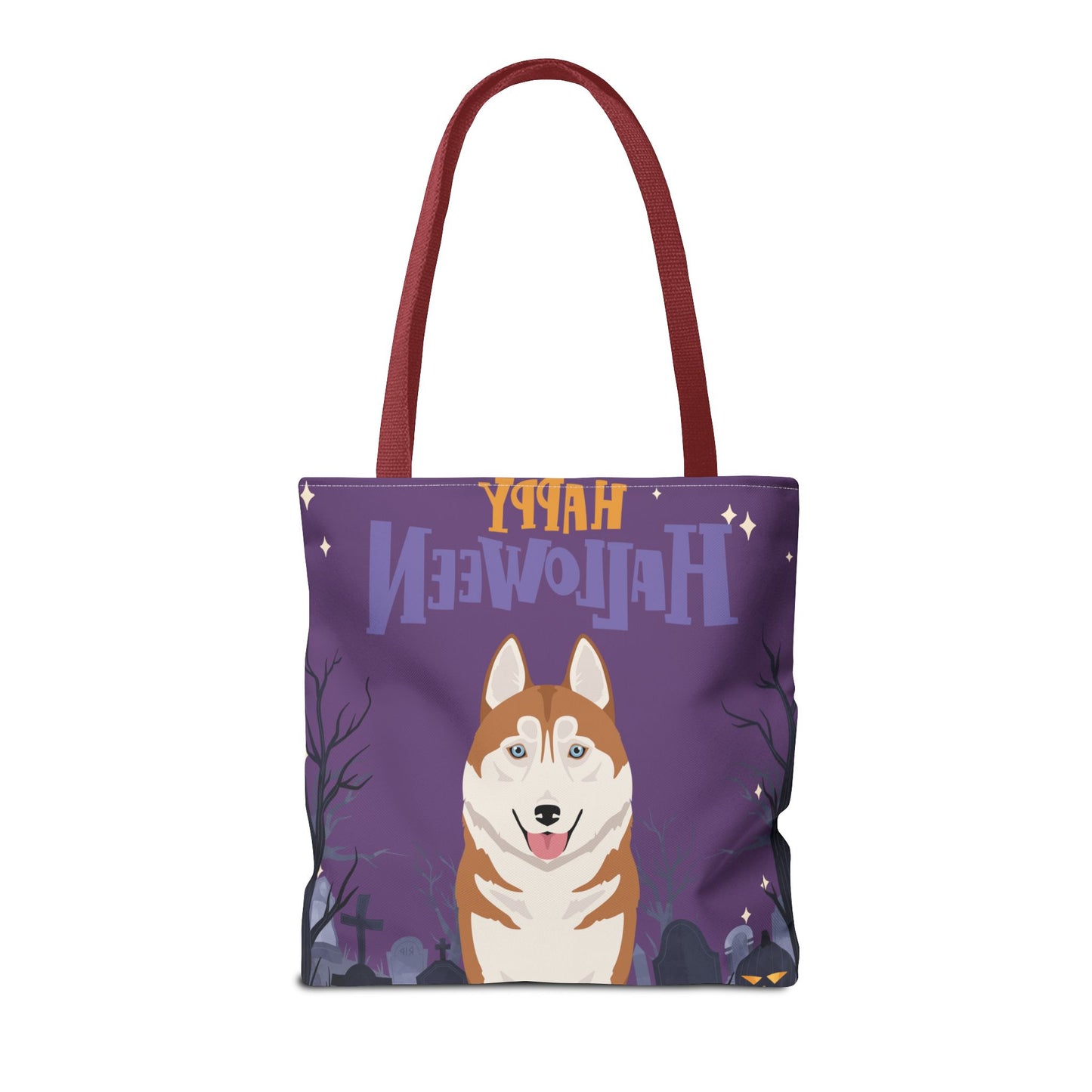 Siberian Husky Dog Happy Halloween Tote Bag 16x16