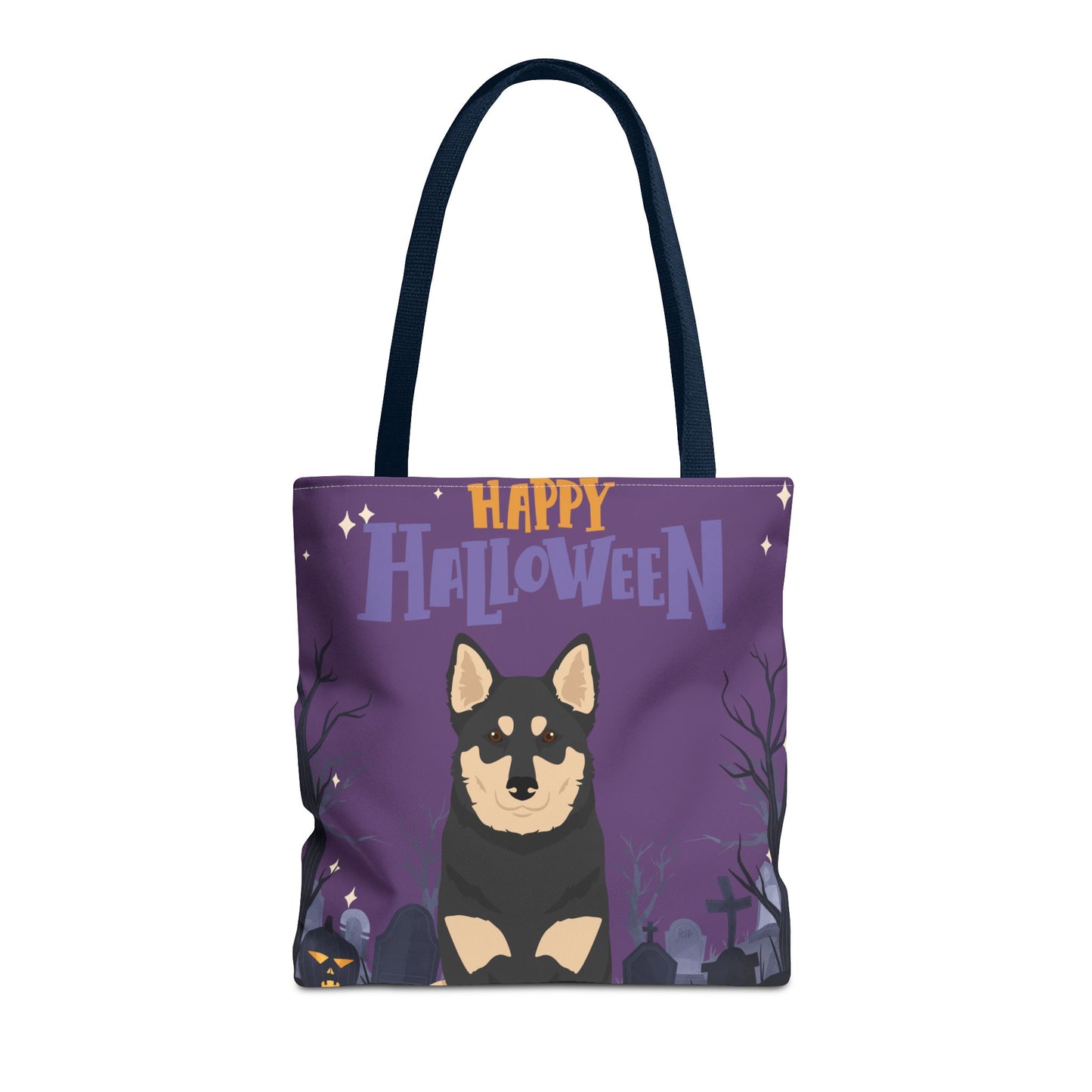 Lapponian Herder Dog Happy Halloween Tote Bag 16x16