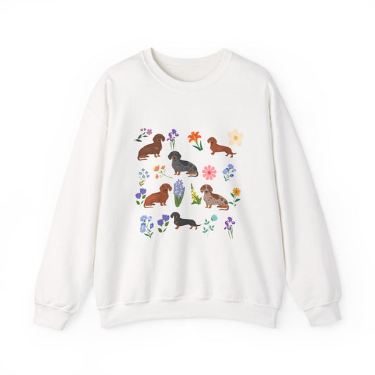 Dachshund Dog Unisex Spring Cottage Core Crewneck Sweatshirt