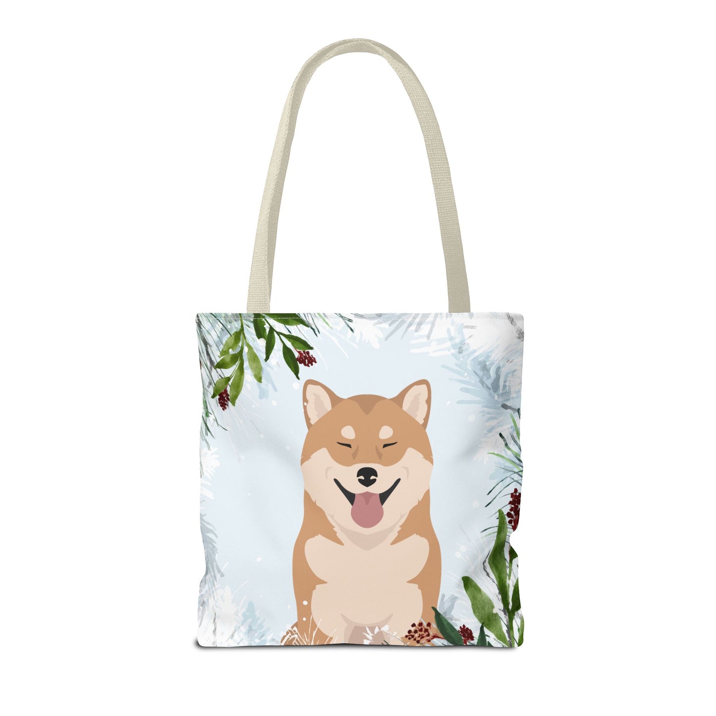 Shiba Inu Dog Christmas Holiday Tote Bag 16x16