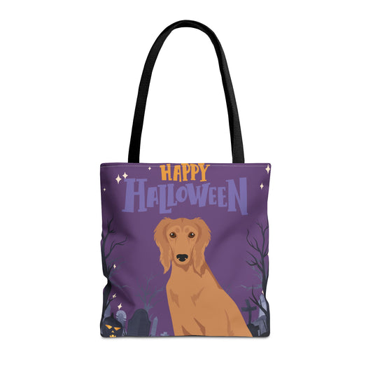 Saluki Dog Happy Halloween Tote Bag 16x16