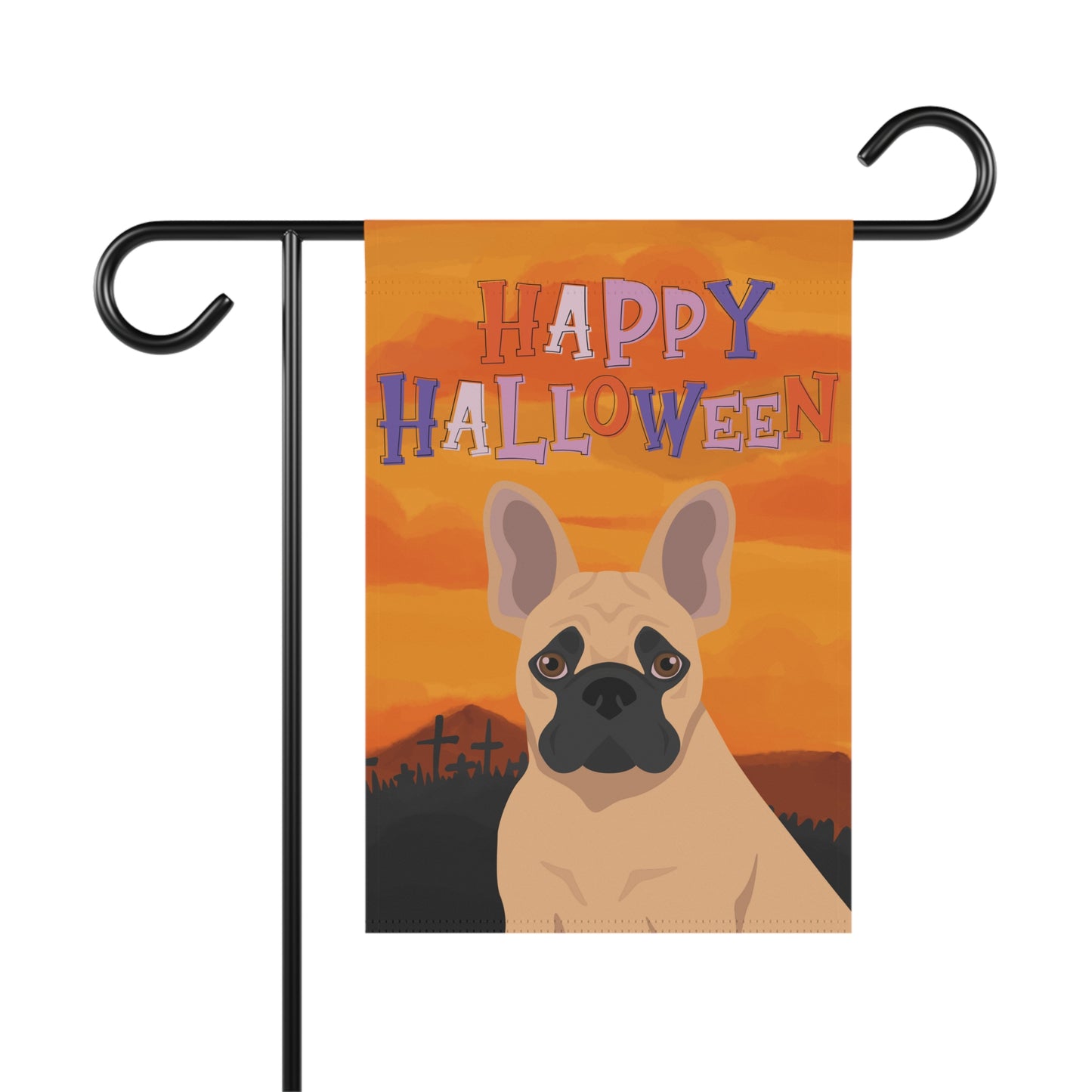 French Bulldog Dog Halloween Garden Flag