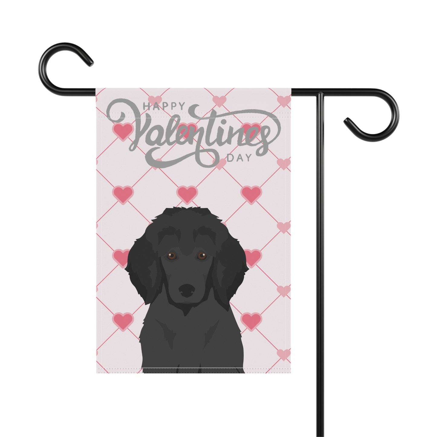 Poodle Dog Valentines Day Garden Flag