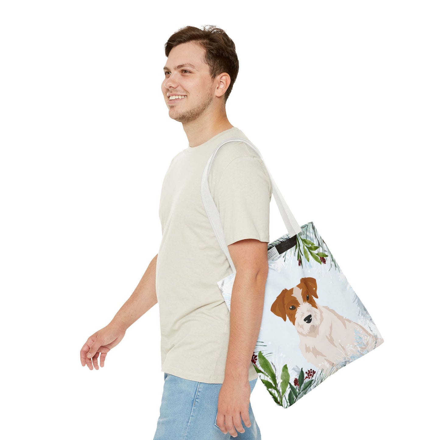 Jack Russell terrier Dog Christmas Holiday Tote Bag 16x16