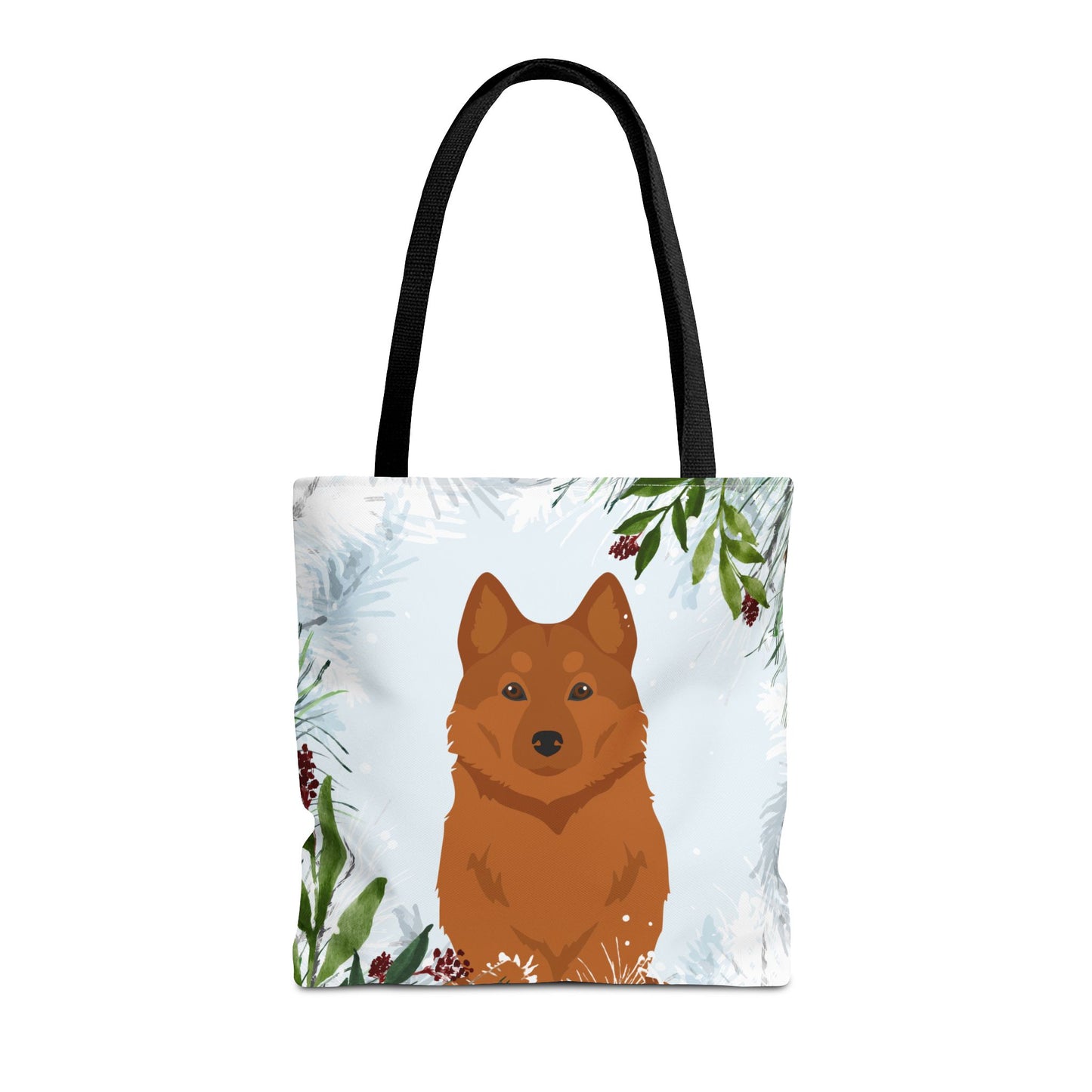 Finnish Spitz Dog Christmas Holiday Tote Bag 16x16