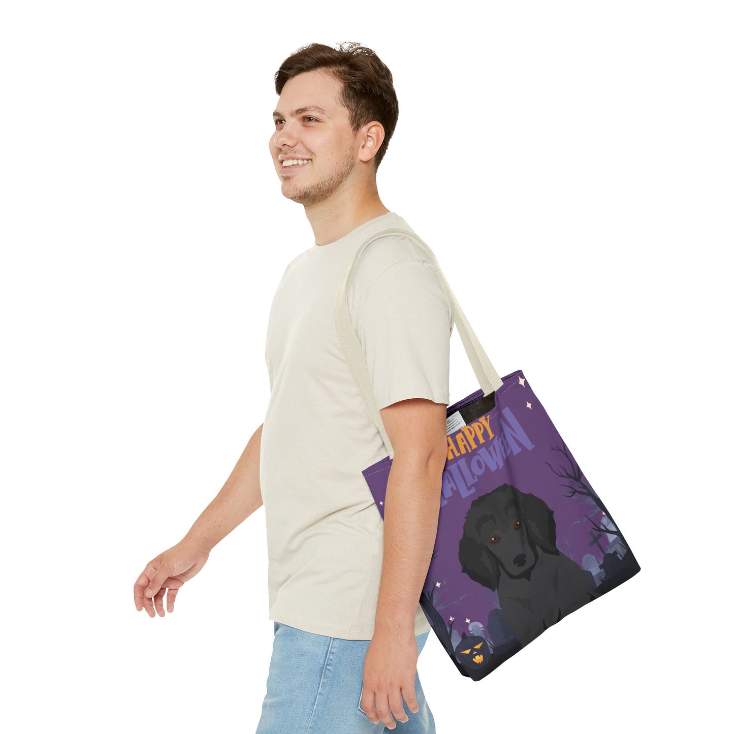 Poodle Dog Happy Halloween Tote Bag 16x16