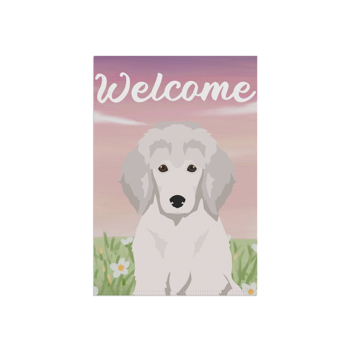 Poodle Dog Welcome Garden Flag