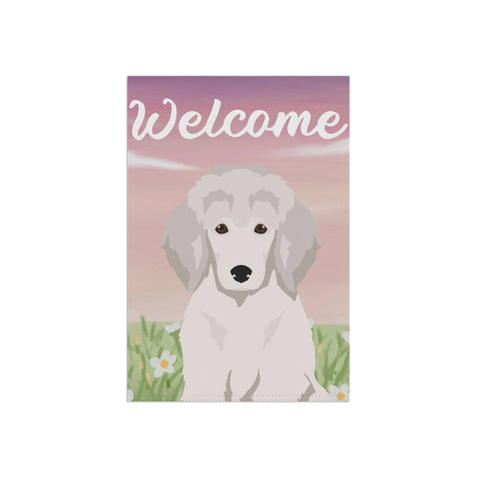 Poodle Dog Welcome Garden Flag