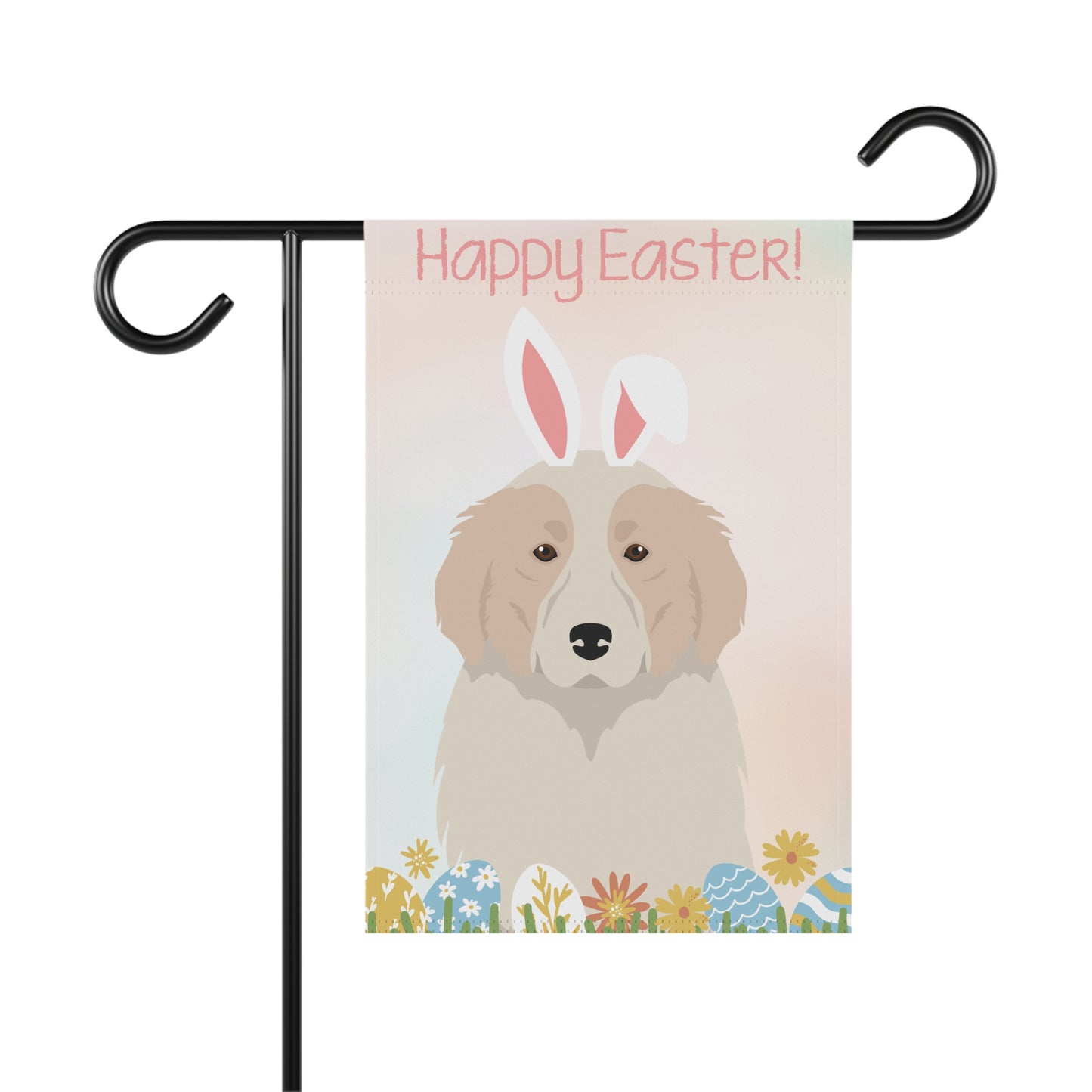 Great Pyrenees Dog Happy Easter Garden Flag