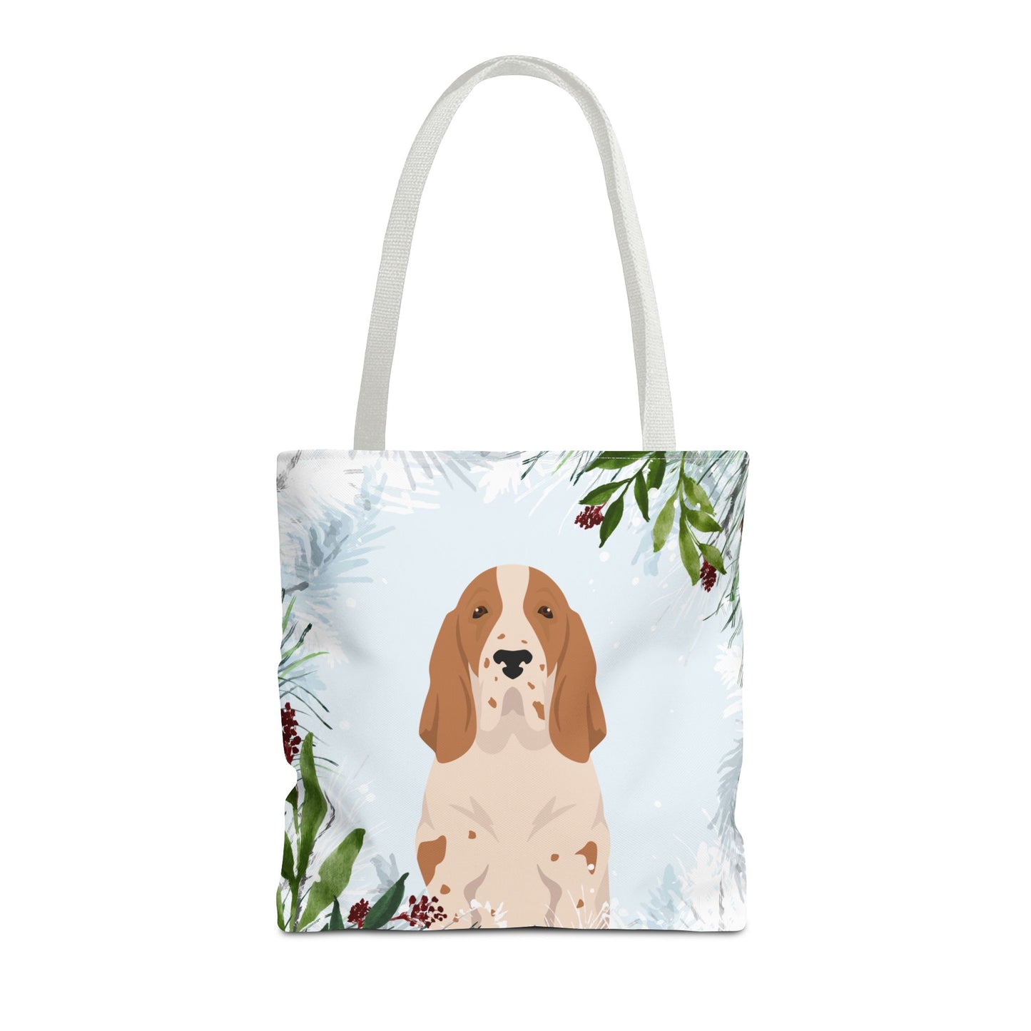 Bracco Italiano Dog Christmas Holiday Tote Bag 16x16