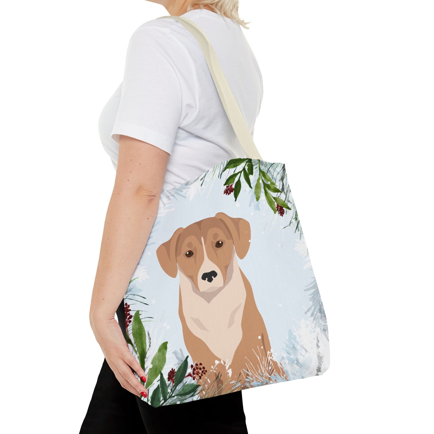 Austrian Pinscher Dog Christmas Holiday Tote Bag 16x16
