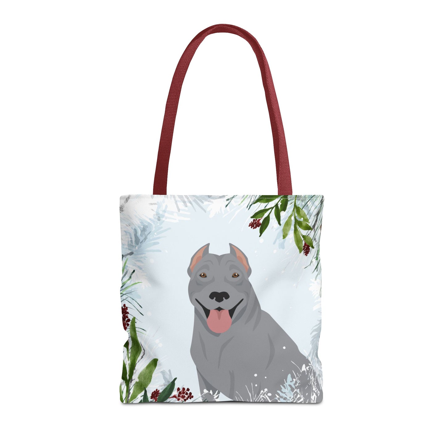Pit Bull Dog Christmas Holiday Tote Bag 16x16