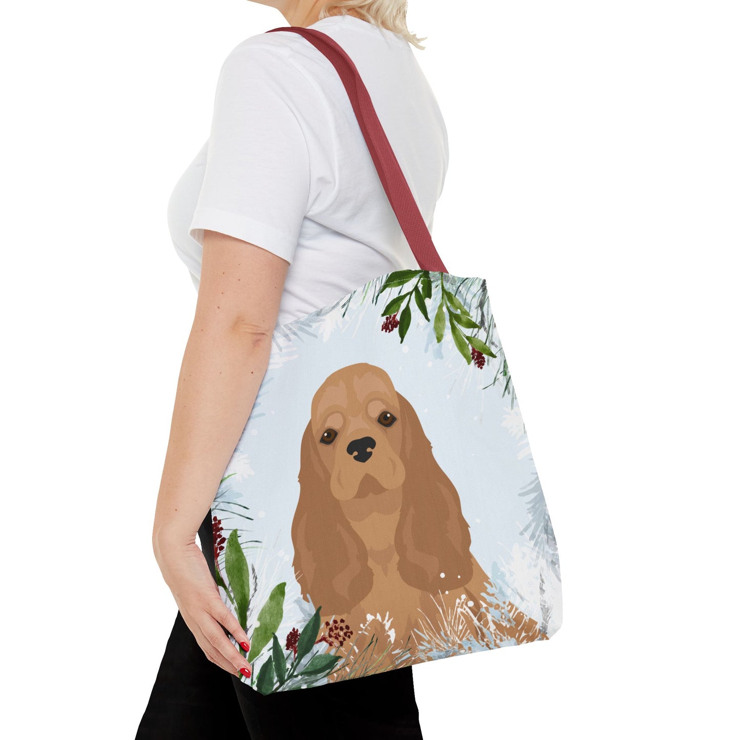 Cocker Spaniel Dog Christmas Holiday Tote Bag 16x16