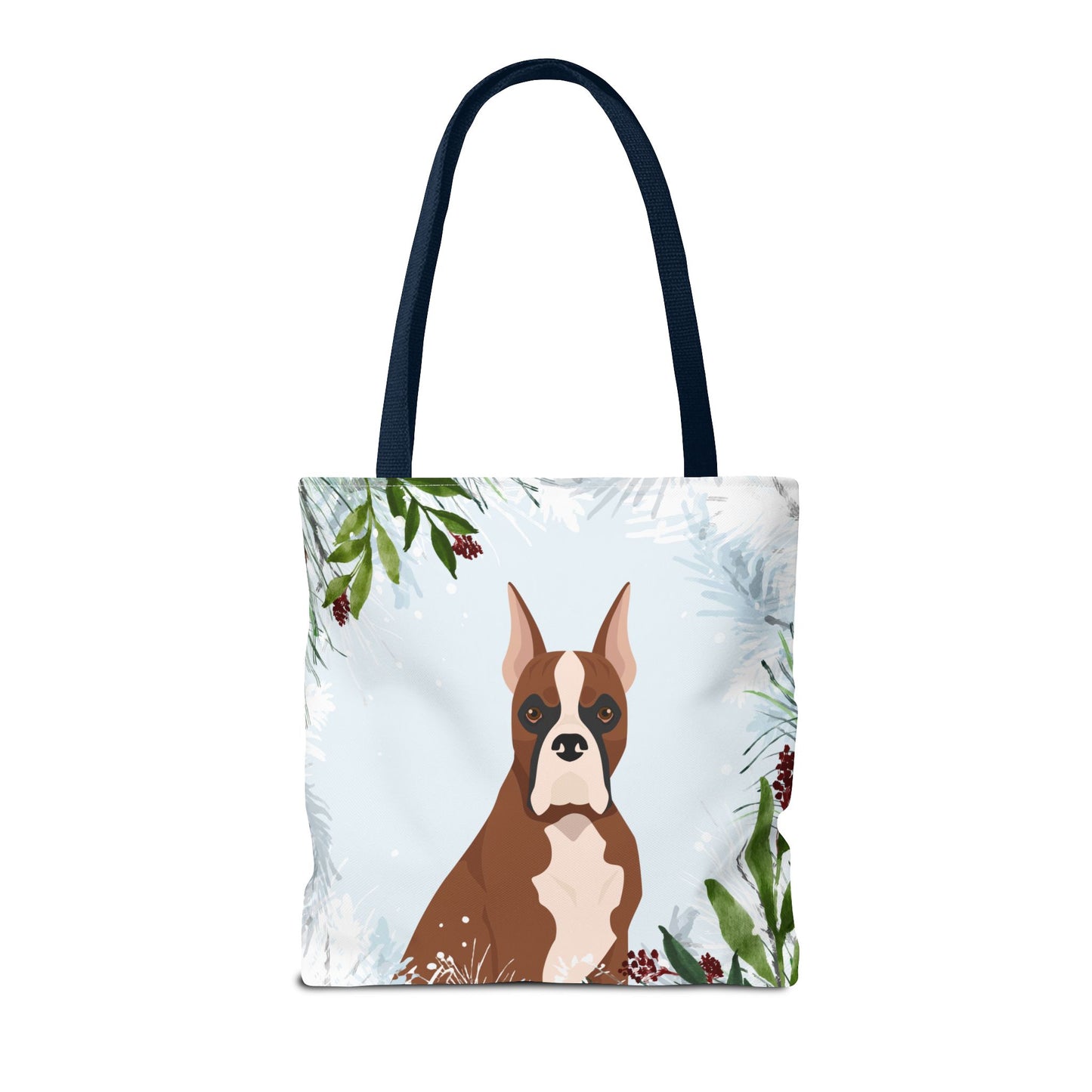 Boxer Dog Christmas Holiday Tote Bag 16x16