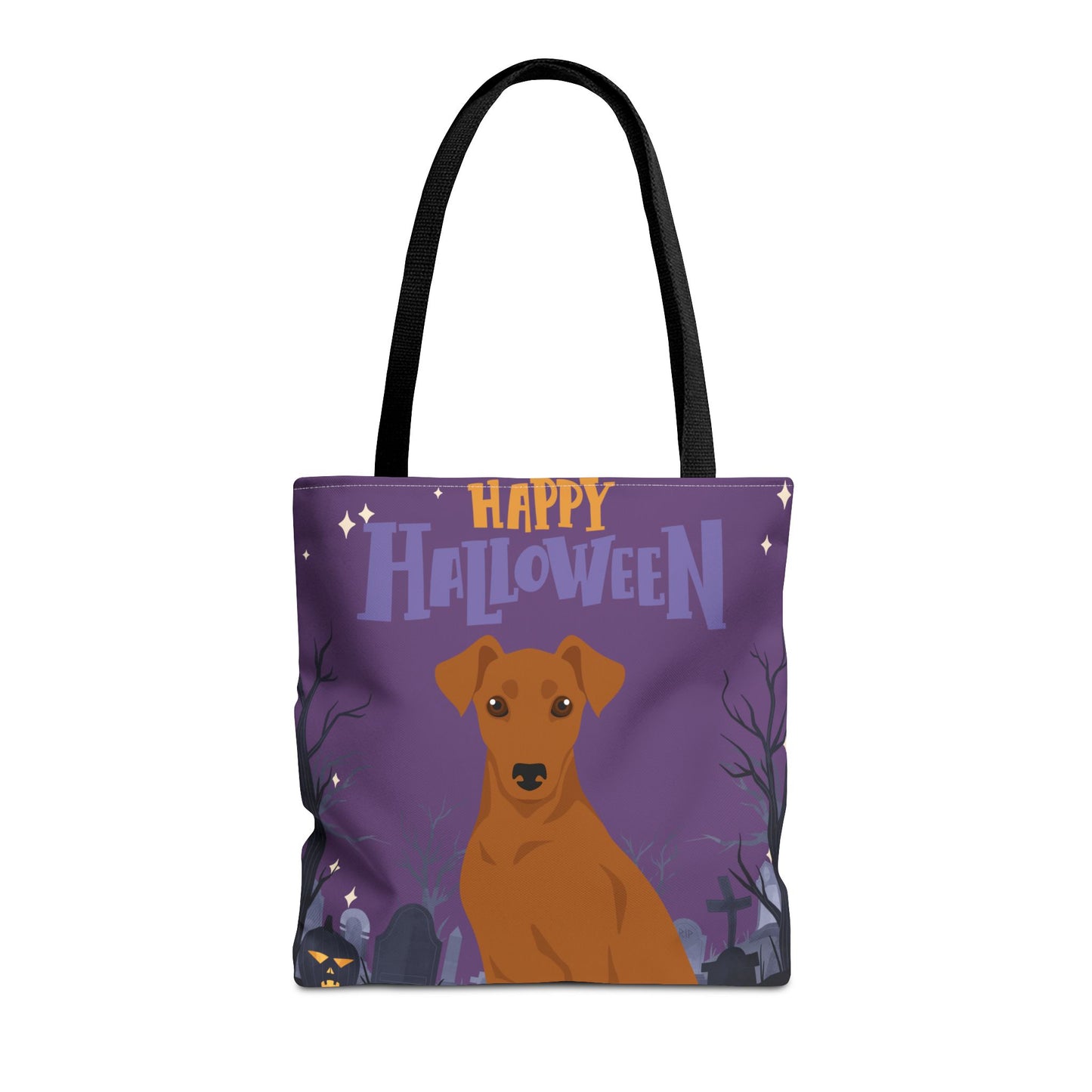 German Pinscher Dog Happy Halloween Tote Bag 16x16