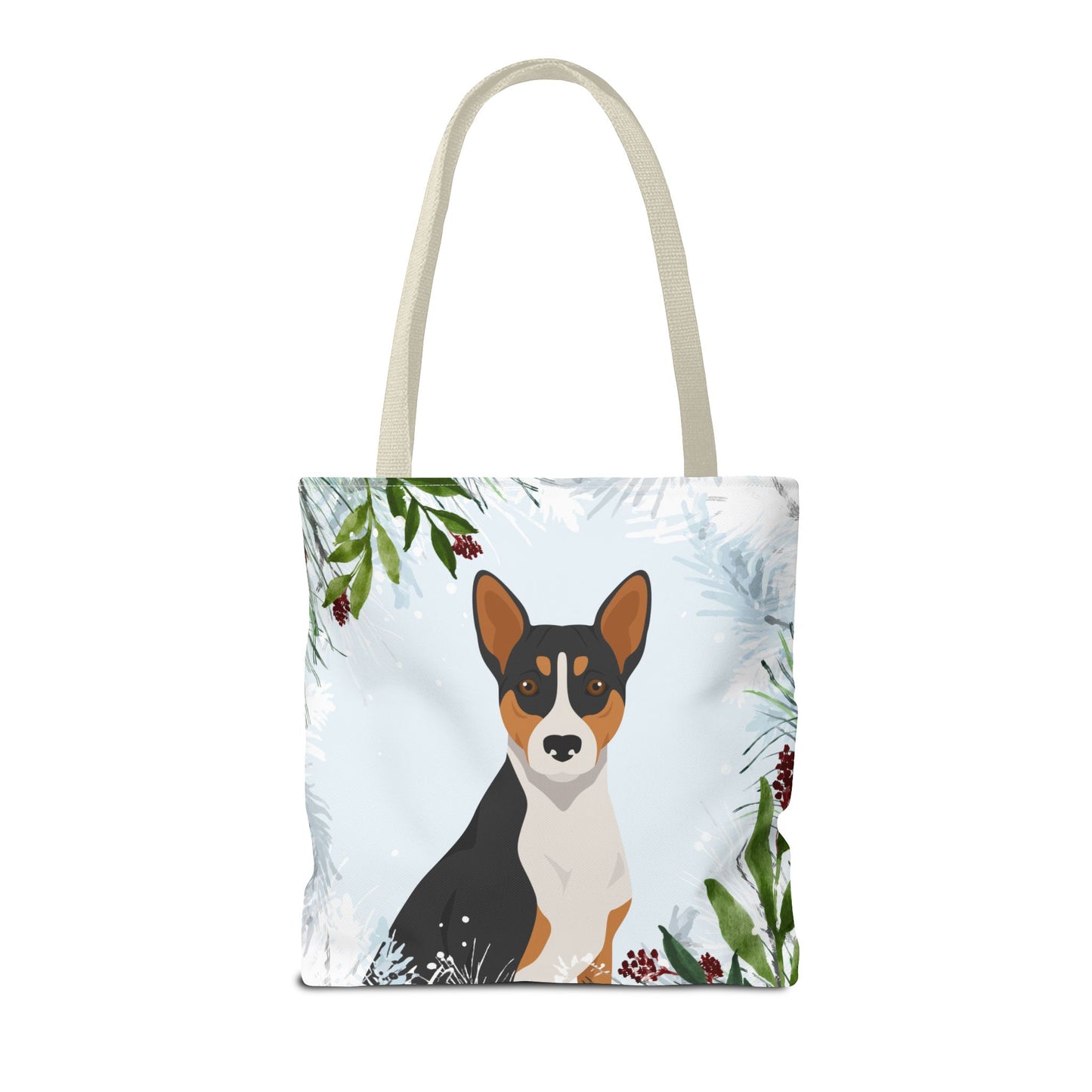 Basenji Dog Christmas Holiday Tote Bag 16x16