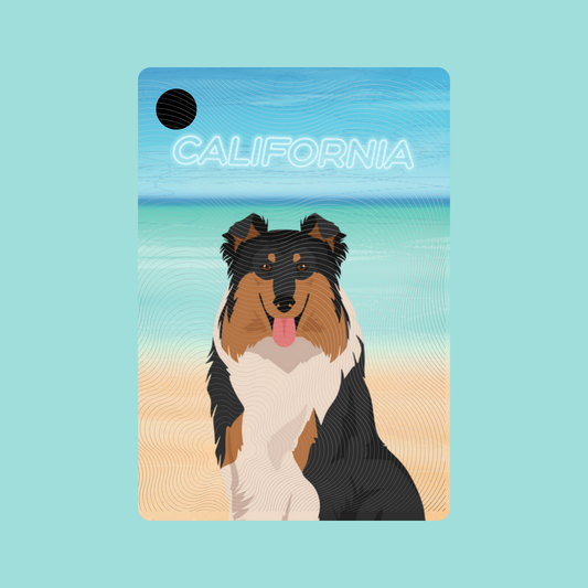 Collie Dog Keychain