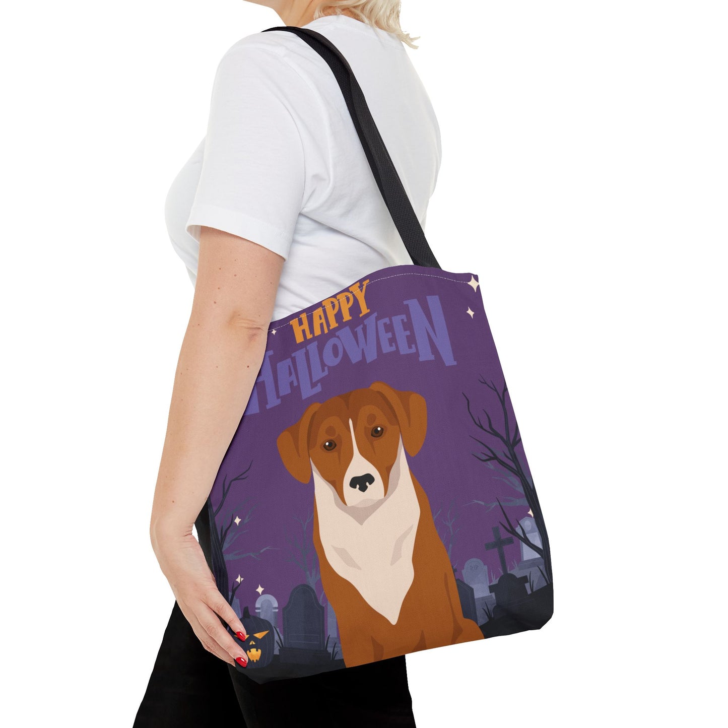 Austrian Pinscher Dog Happy Halloween Tote Bag 16x16