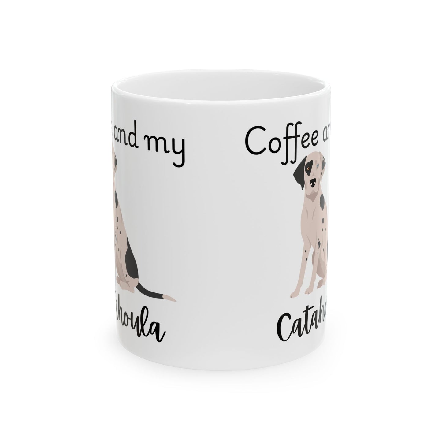 Coffee and My Catahoula Ceramic Mug | Dog Lover Gift, Pet Owner Cup, Cute Mug for Dog Moms, Funny Mug for Coffee Lovers