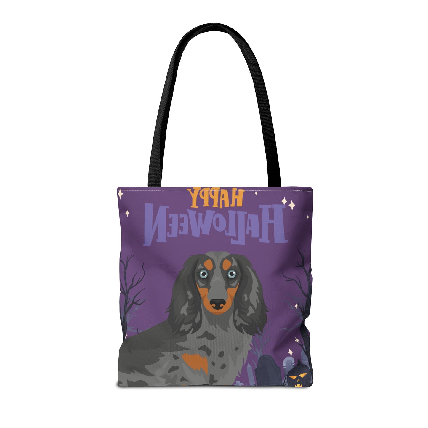 Dachshund Dog Happy Halloween Tote Bag 16x16