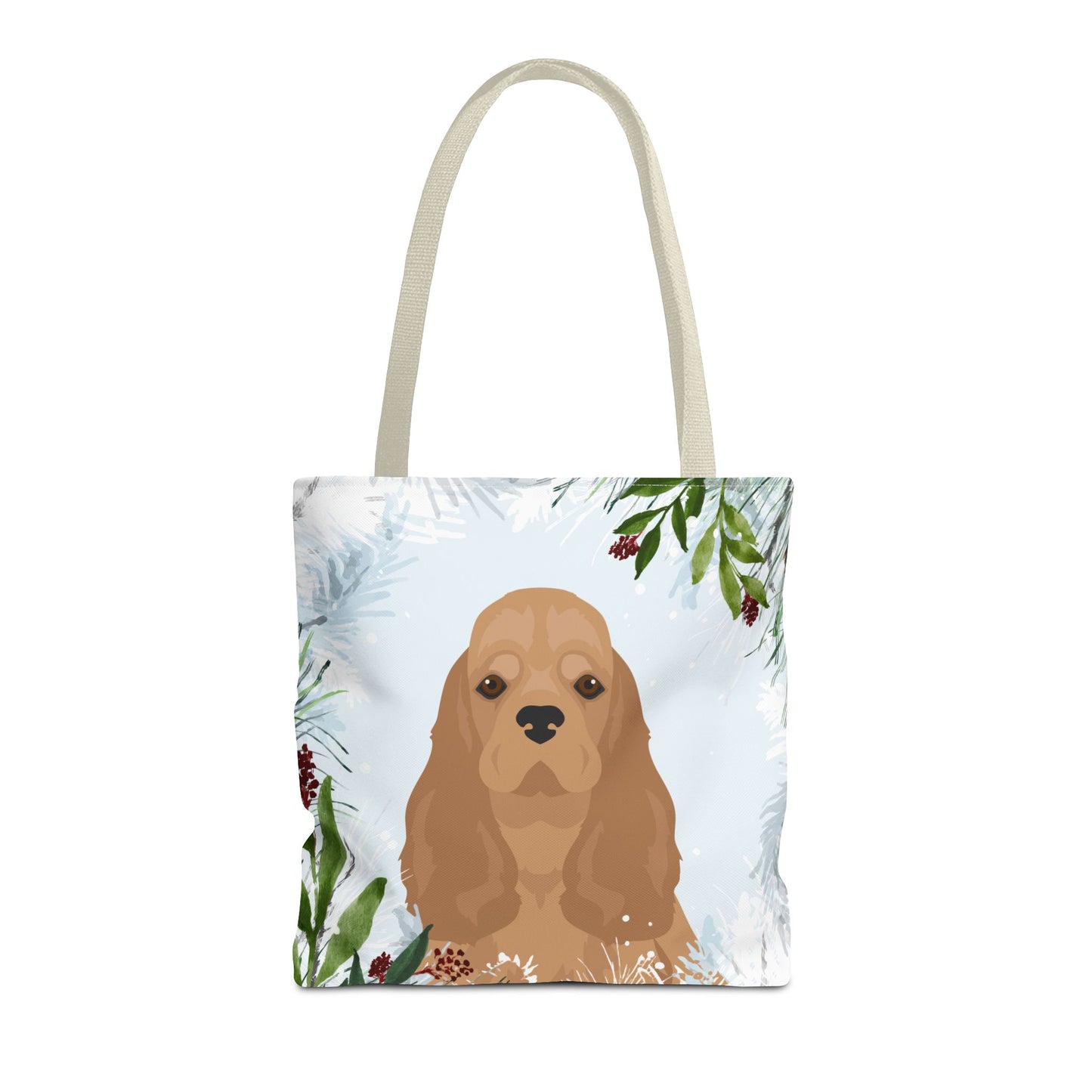 Cocker Spaniel Dog Christmas Holiday Tote Bag 16x16